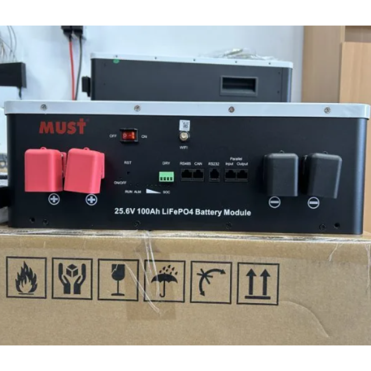 Аккумулятор литиевый MUST LP1600-24100, 24В 100Ач, LiFePO4, литий-железо-фосфатная АКБ - Основные контакты 02