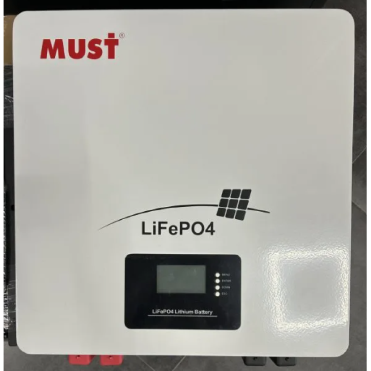 Аккумулятор литиевый MUST LP1600-24100, 24В 100Ач, LiFePO4, литий-железо-фосфатная АКБ - Основные контакты 