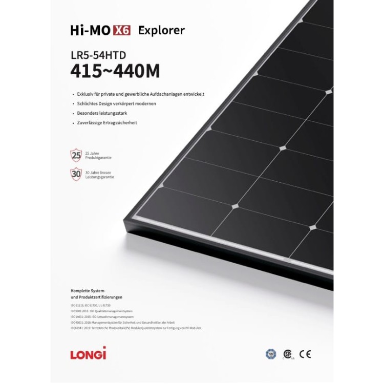 Сонячна панель 405 Вт монокристалічна Longi Solar LR5-54HIH 405M - Основні контакти 02