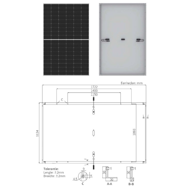 Сонячна панель 405 Вт монокристалічна Longi Solar LR5-54HIH 405M - Основні контакти 03